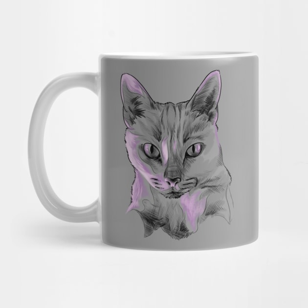 Purple Lit Cat by polliadesign